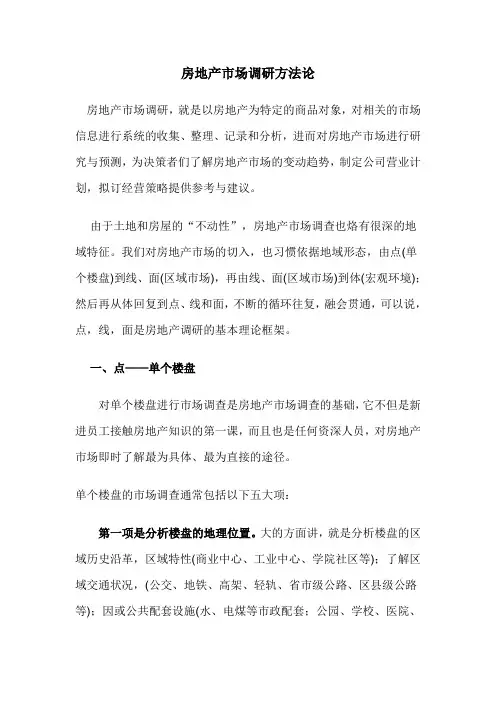 房地产市场调研方法论