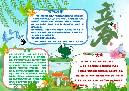 卡通立春小报手抄报Word模板(推荐)