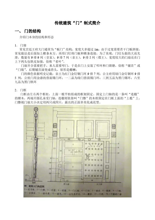 传统建筑“门”制式简介