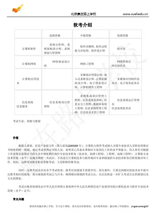 软考报考对象及条件-赢在路上