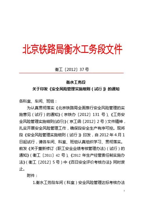 安全风险管理实施细则