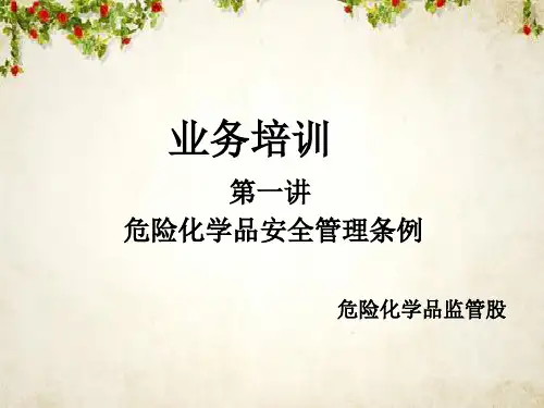 危险化学品安全管理条例(PPT 67页)