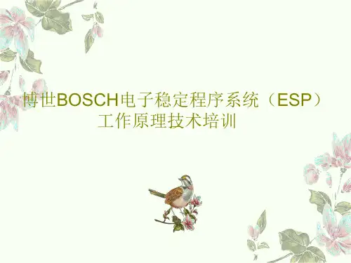 博世BOSCH电子稳定程序系统(ESP)工作原理技术培训PPT27页