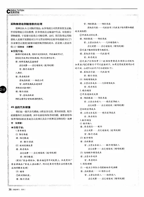 4S店的汽车销售