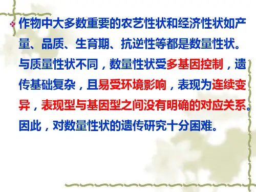 数量性状的分子标记