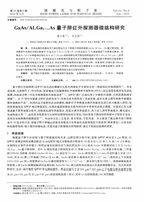 GaAs／AlxGa1-xAs量子阱红外探测器微结构研究