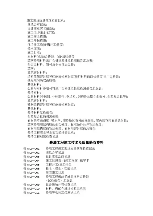 施工现场质量管理检查记录