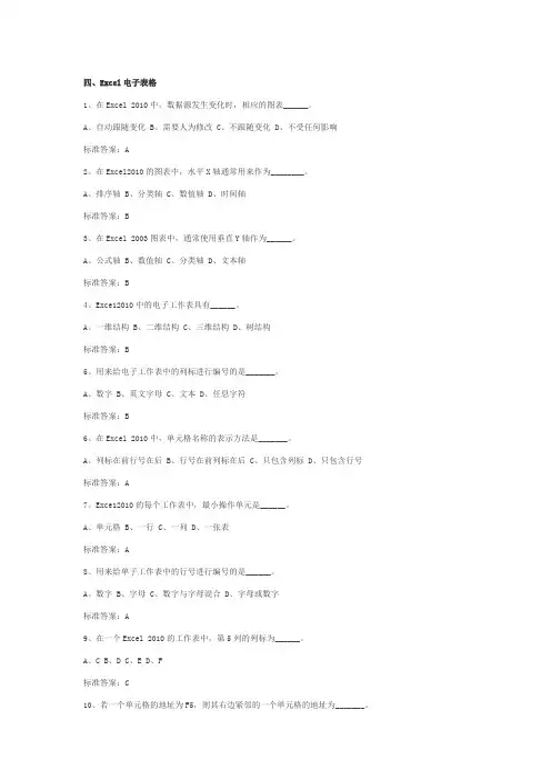 Excel电子表格