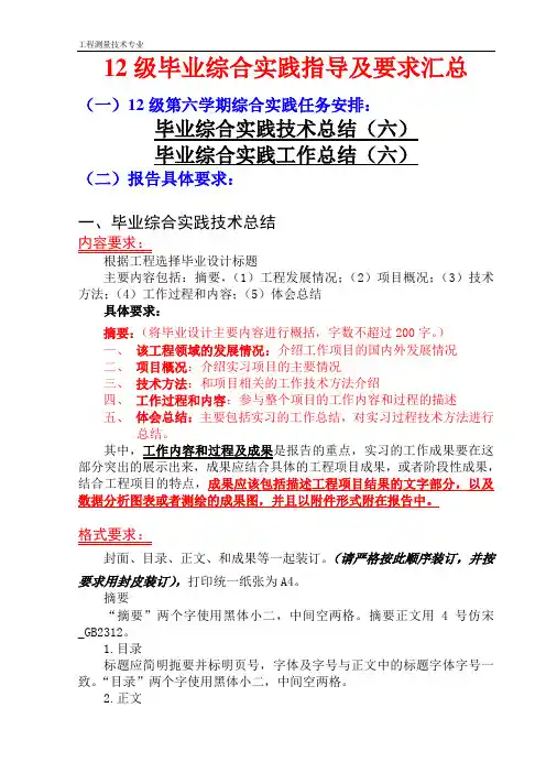 12毕业综合实践指导及要求(下)