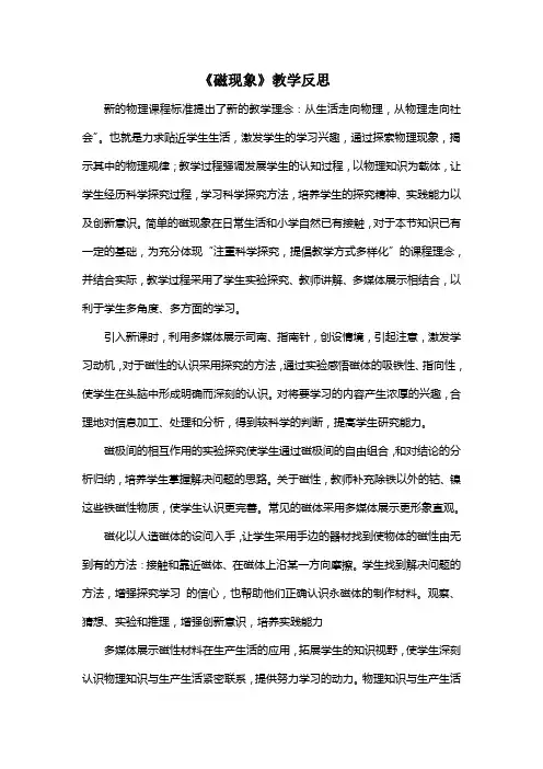 简单的磁现象反思