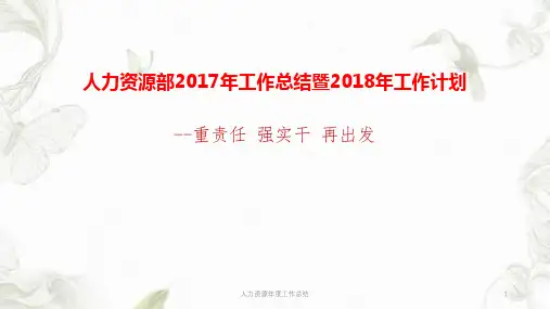 人力资源年度工作总结ppt课件