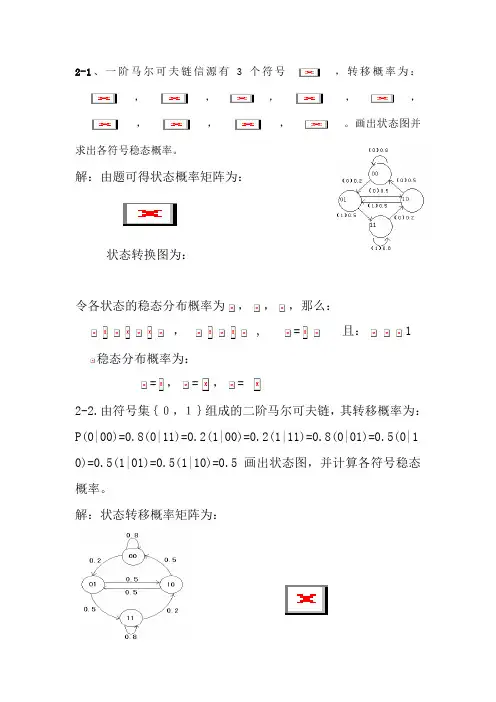 信息论与编码第二章复习资料