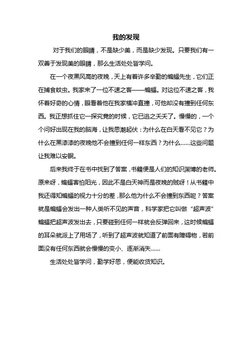 六年级作文：我的发现作文450字_1