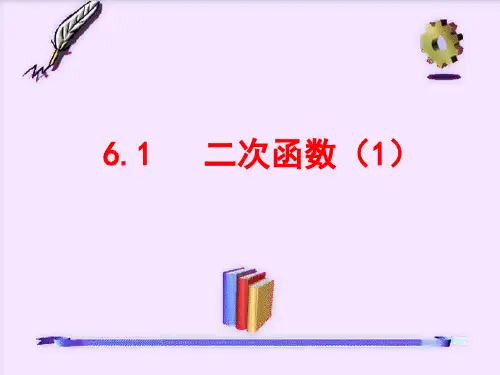 苏教版九年级下册6.1二次函数课件