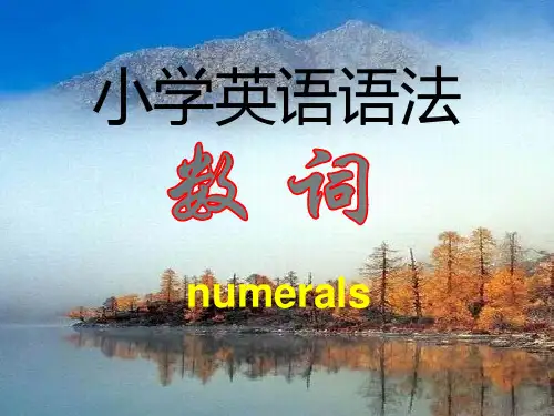 小学英语语法：数词PPT课件