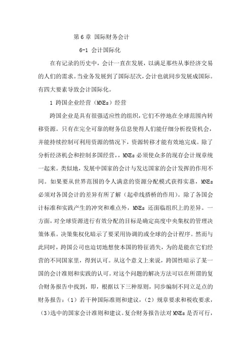 第6章 国际财务会计