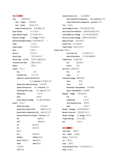ae菜单特效翻译