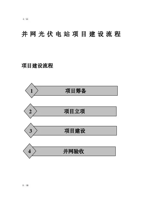 并网光伏电站项目建设流程