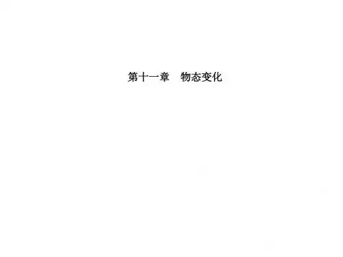 安徽省中考物理一轮复习第十一章物态变化课件