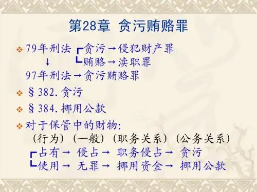 贪污行贿ppt