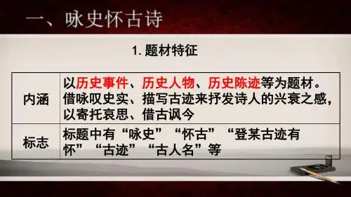 咏史怀古诗鉴赏