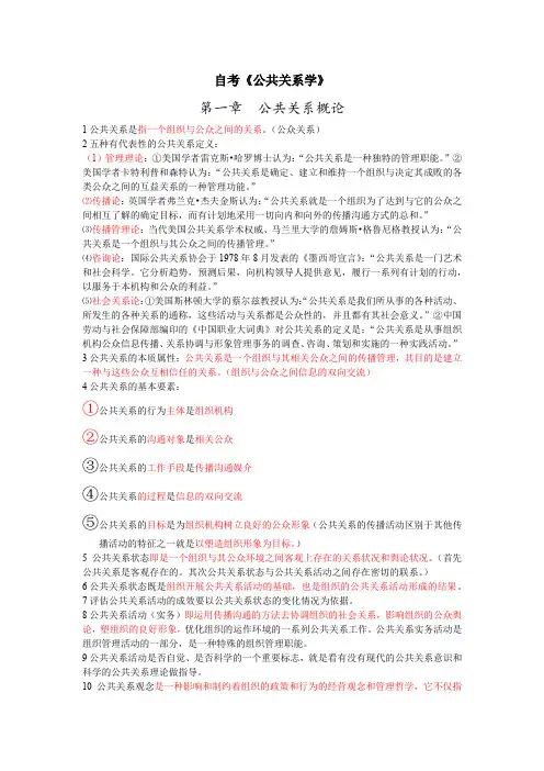 自考《公共关系学》笔记