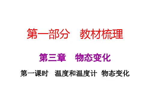 2019年中考物理总复习课后作业课件：第三章 物态变化 (共28张PPT)