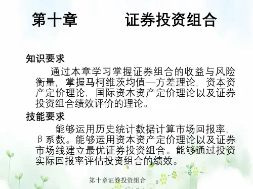 第十章证券投资组合