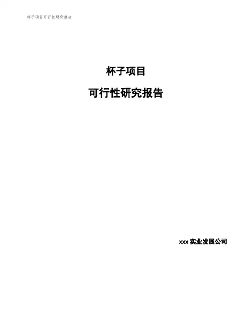 杯子项目可行性研究报告
