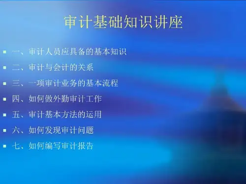 审计基础知识讲座22页PPT