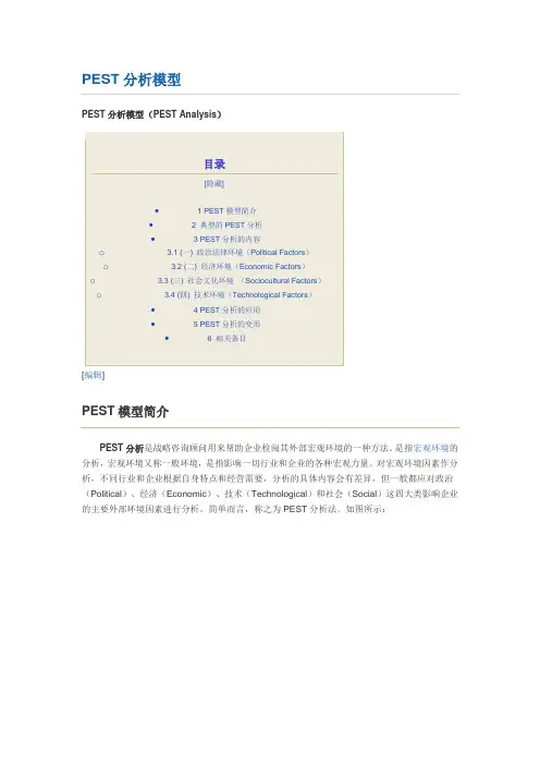 PEST分析模型