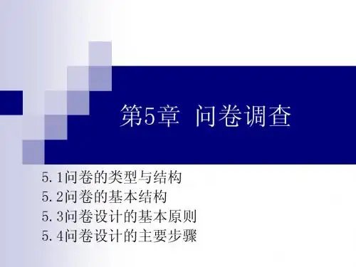 第5章 问卷调查