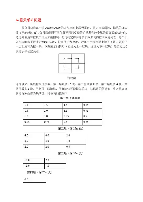 数学建模入门练习题