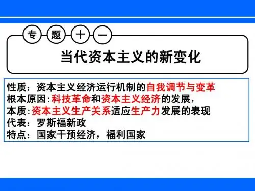 专题11当代资本主义的新变化