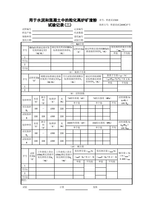 1.3矿渣粉试验记录(09.12.08)