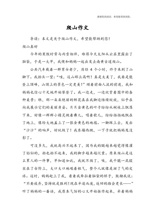 爬山作文