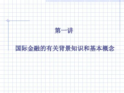 国际金融讲义--金甫春