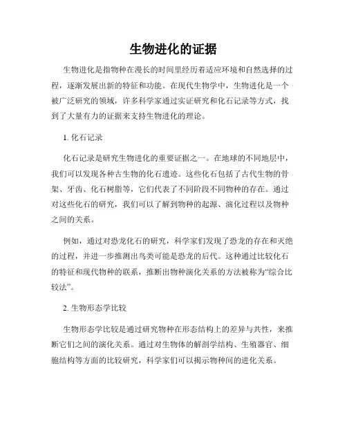 生物进化的证据