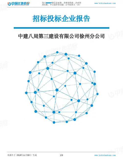中建八局第三建设有限公司徐州分公司-招投标数据分析报告