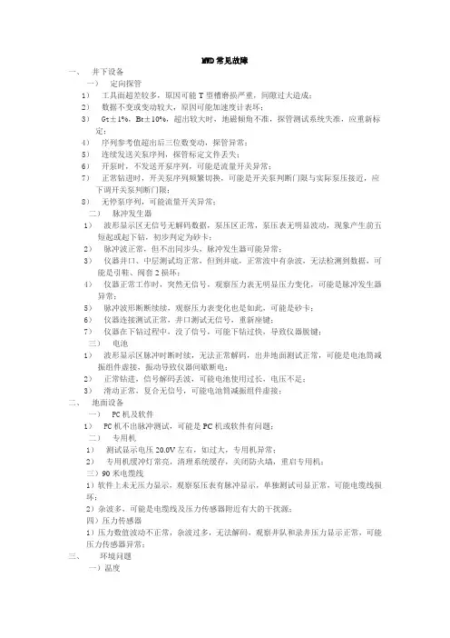 MWD仪器的操作规程