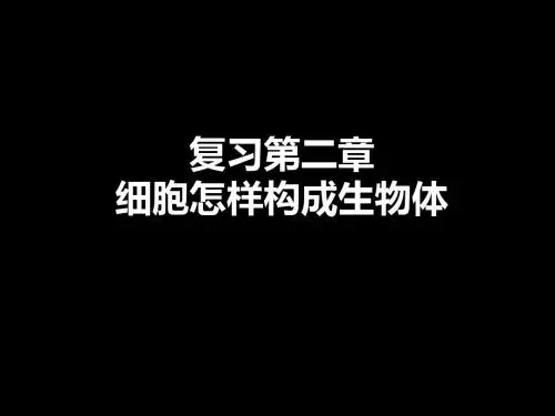 七年级上册课件：第二单元第二章、细胞怎样构成生物体