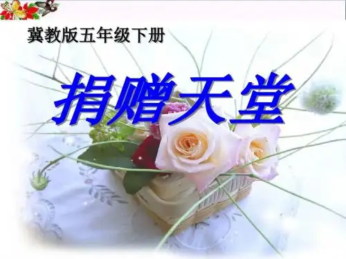 捐赠天堂 PPT优秀课件5