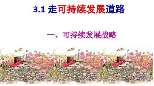 走可持续发展道路ppt课件