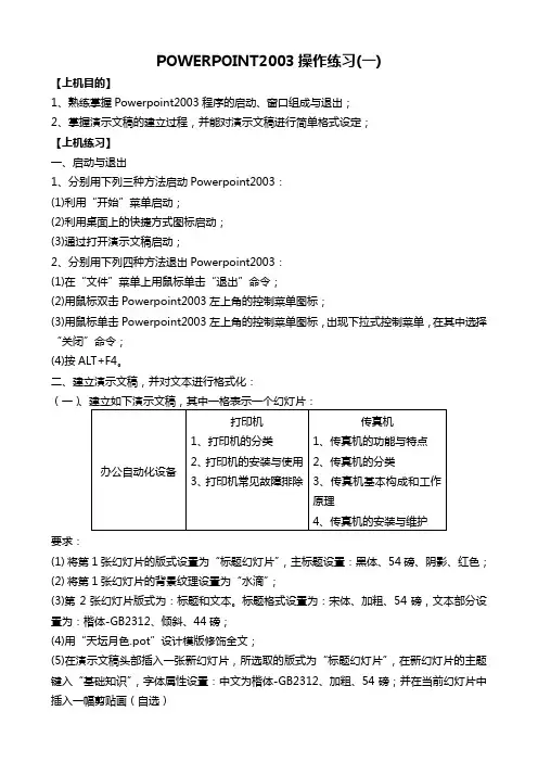 powerpoint操作练习