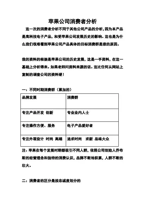 苹果消费者分析