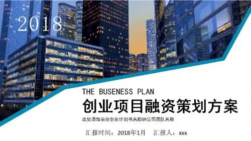 创业项目融资策划PPT模板