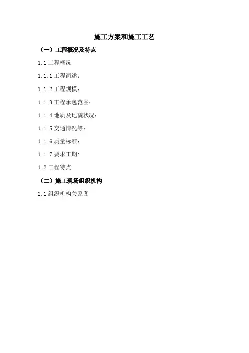 施工方案和施工工艺