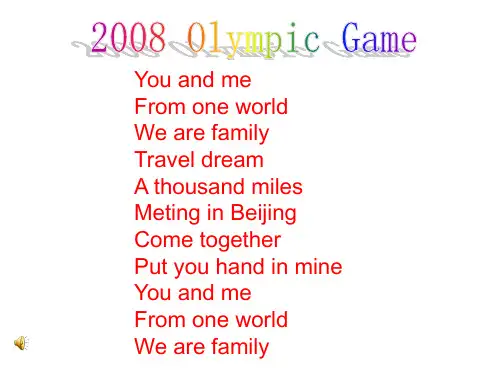 必修2 unit2_The_Olympic_Games_