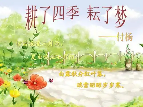 演讲_耕耘(一年四季)