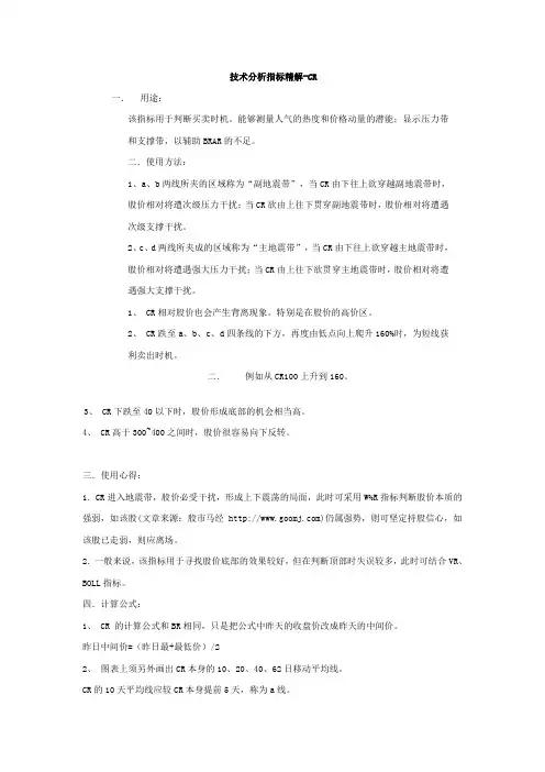 技术分析指标精解-CR